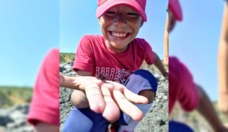 foto niño en playa